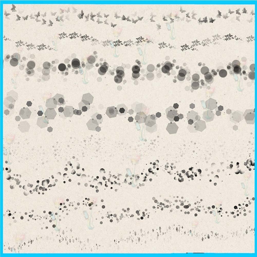 ProcreateとPhotoshop用の36種類の幻想的なライトエフェクトブラシセット - 輝き、ボケ、パーティクル、デコレーション