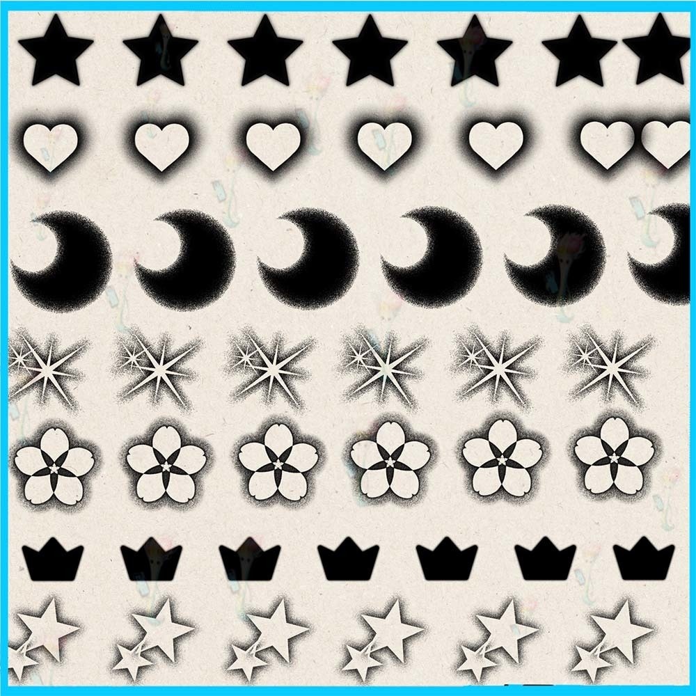 プロクリエイト&Photoshop用 30種 ドリーミーな輝き・キラキラブラシセット - 星・ハート・花・ボケ・装飾素材