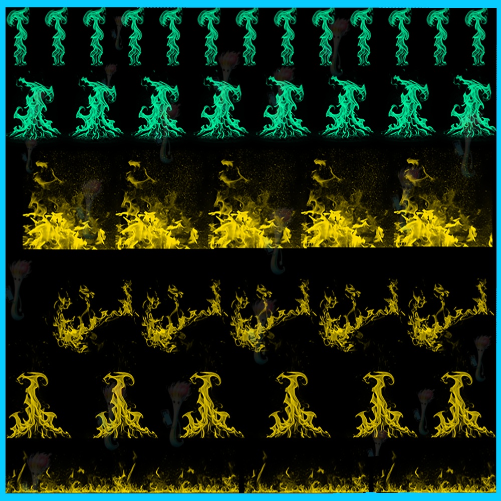 🔥71種🔥炎/火炎/煙ブラシ Ps procreate | リアル・ネオンカラー・エフェクト素材集