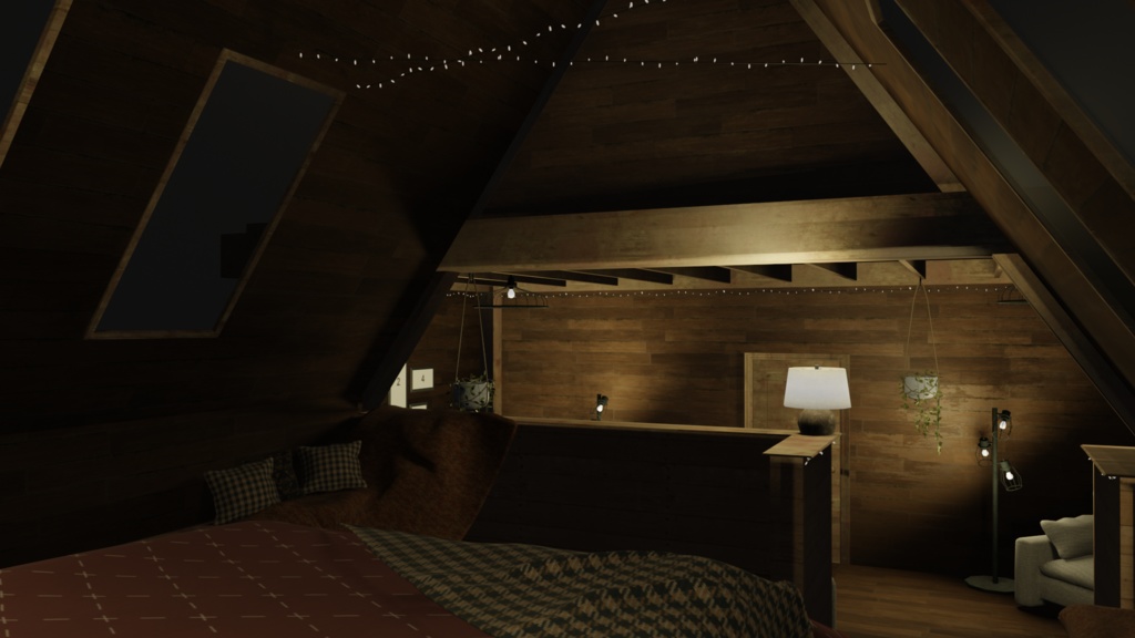 VRChat Small Attic Room