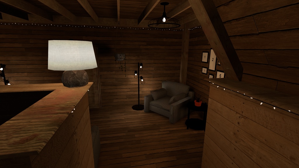 VRChat Small Attic Room