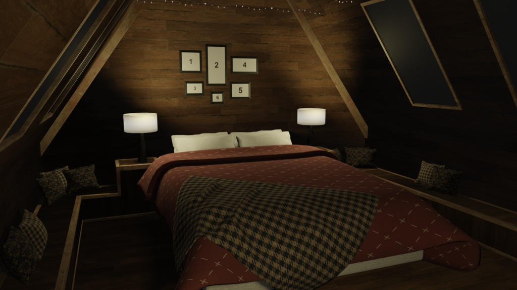 VRChat Small Attic Room