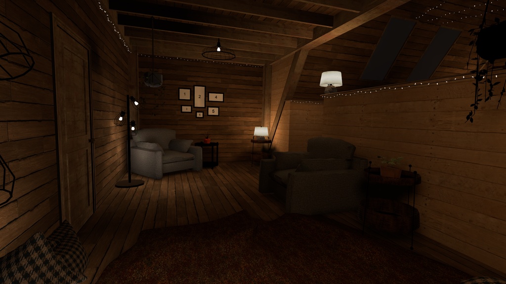 VRChat Small Attic Room