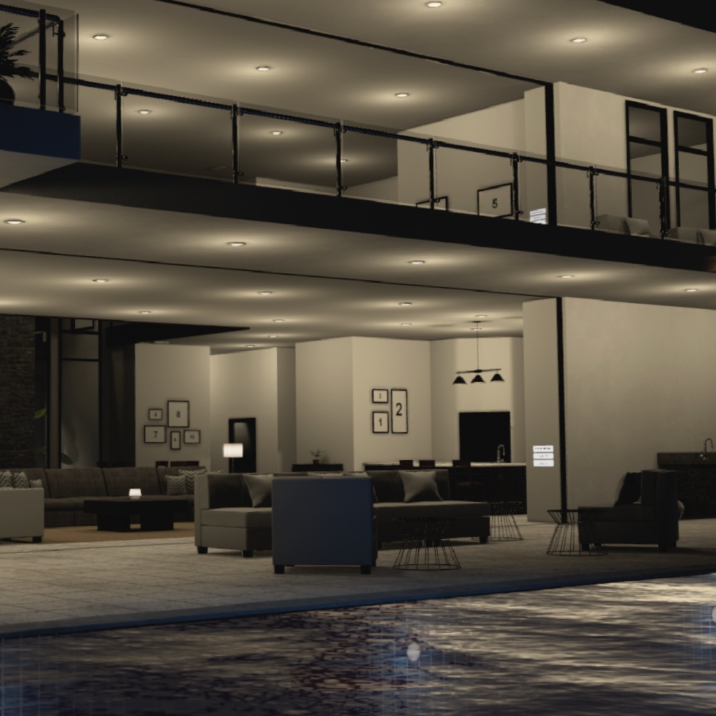 LA Style Mansion and Home Props made for VRChat