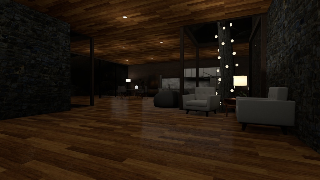 Home in the Woods VRChat Avatar World and Home Props