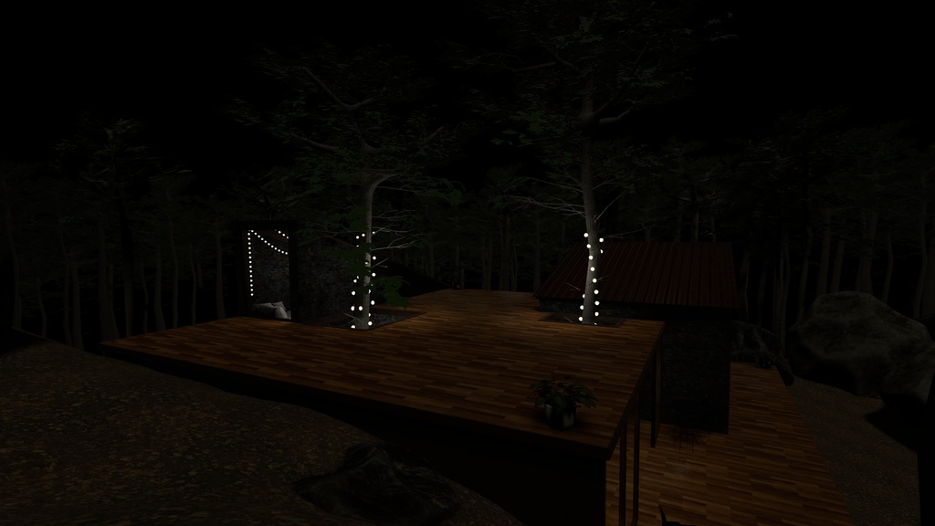 Home in the Woods VRChat Avatar World and Home Props