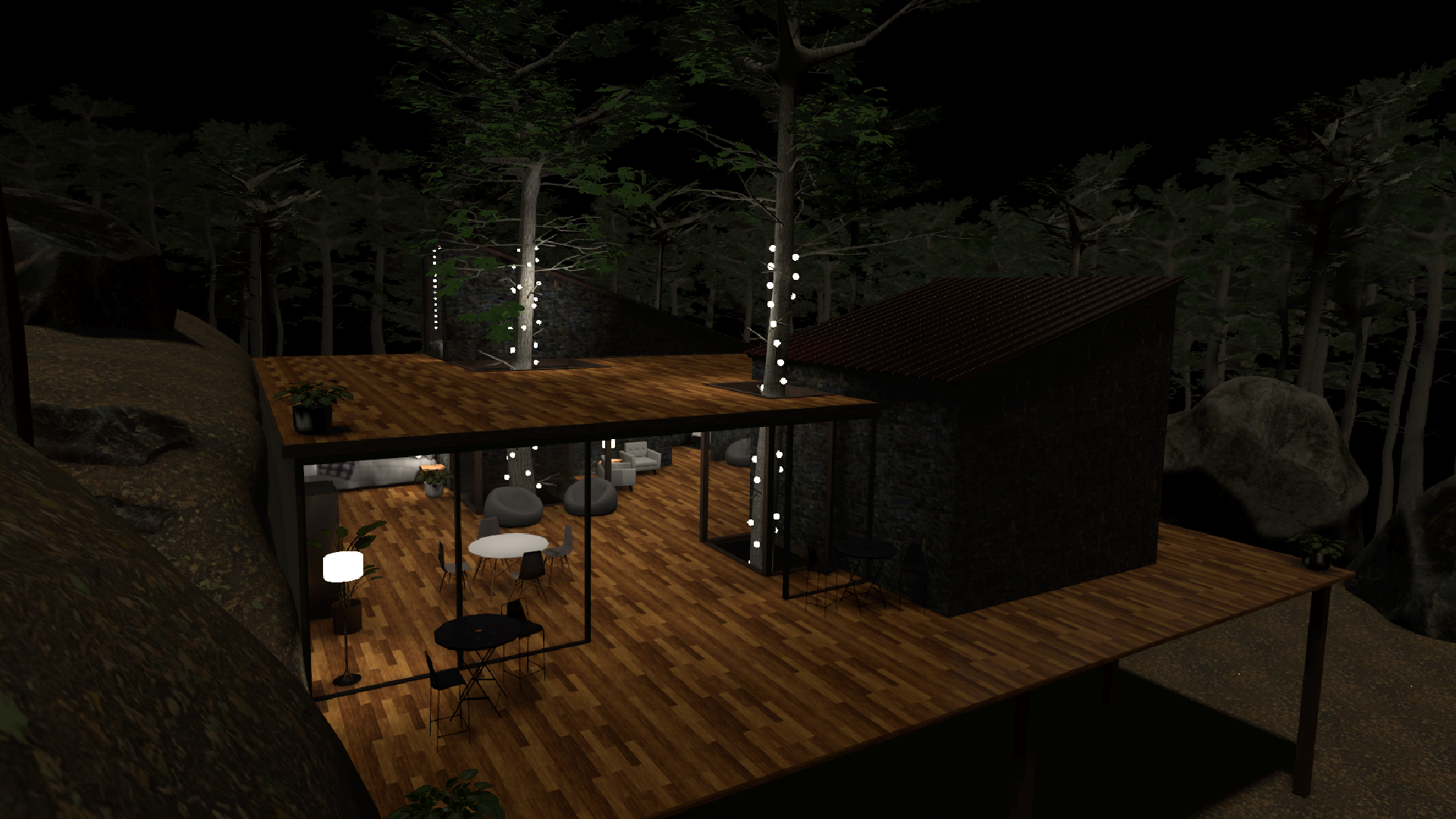 Home in the Woods VRChat Avatar World and Home Props