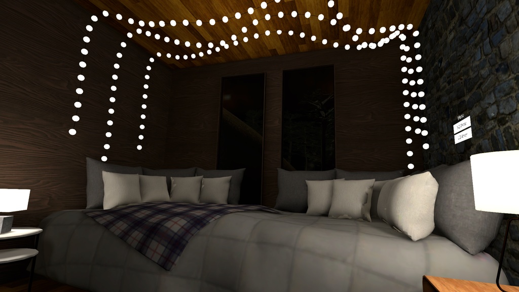 Home in the Woods VRChat Avatar World and Home Props