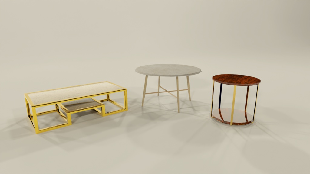 Circular Room and Furniture Props Designed for VRC