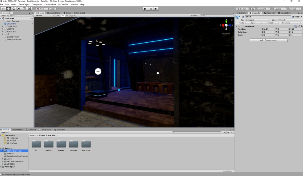 Dark Copper Bar VRChat World and 3D Assets