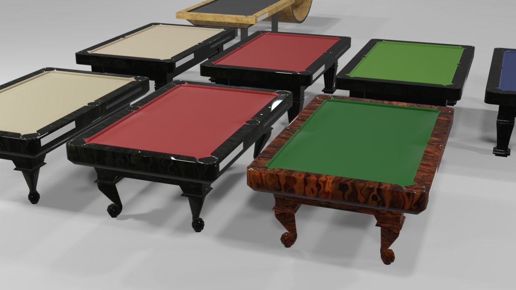 VRChat Pool Tables for VRCBilliards Prefab