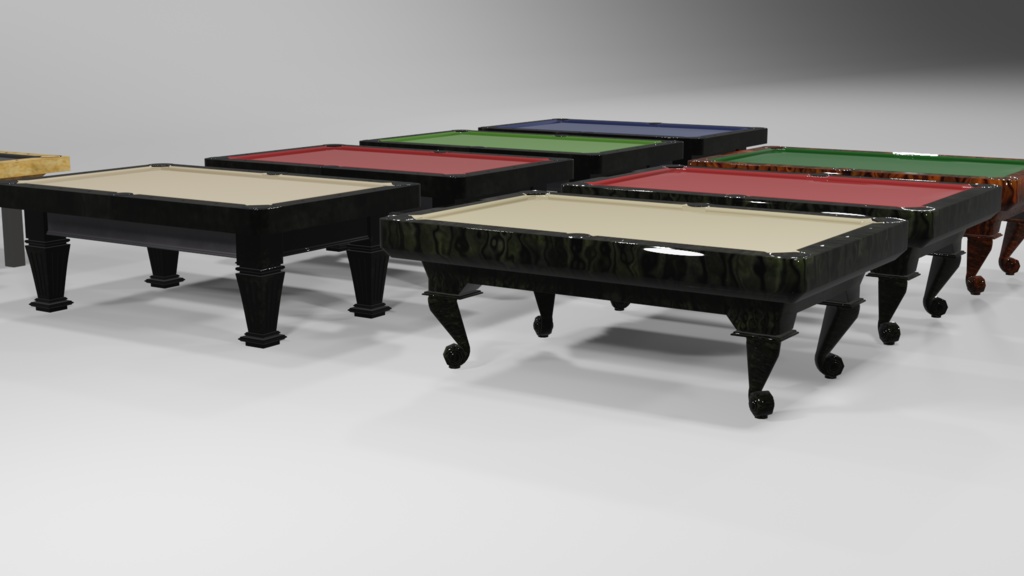 VRChat Pool Tables for VRCBilliards Prefab