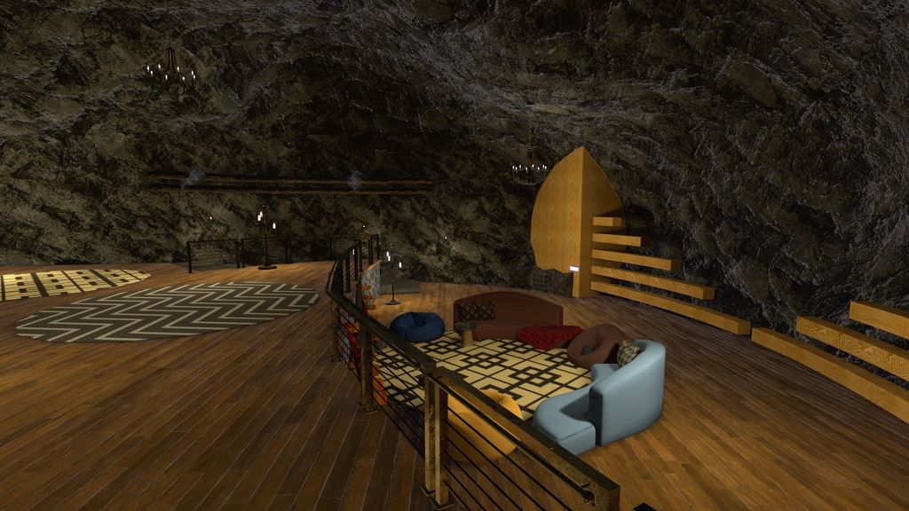 Cozy Cave VRChat Ready World Udon Sdk3
