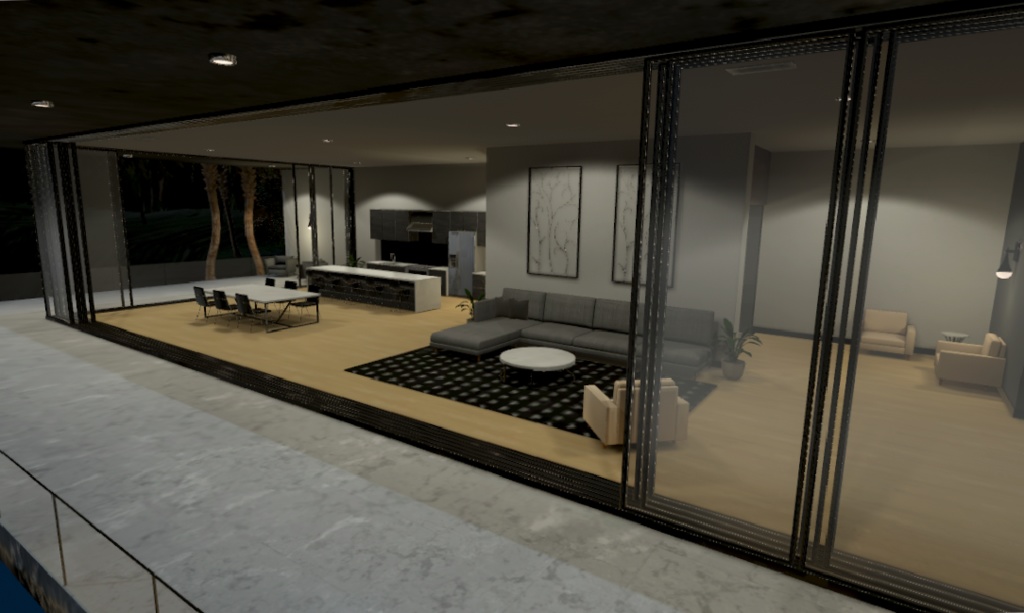 Cliffside Modern Home VRChat Udon World