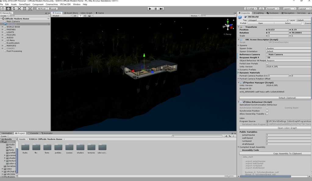 Cliffside Modern Home VRChat Udon World