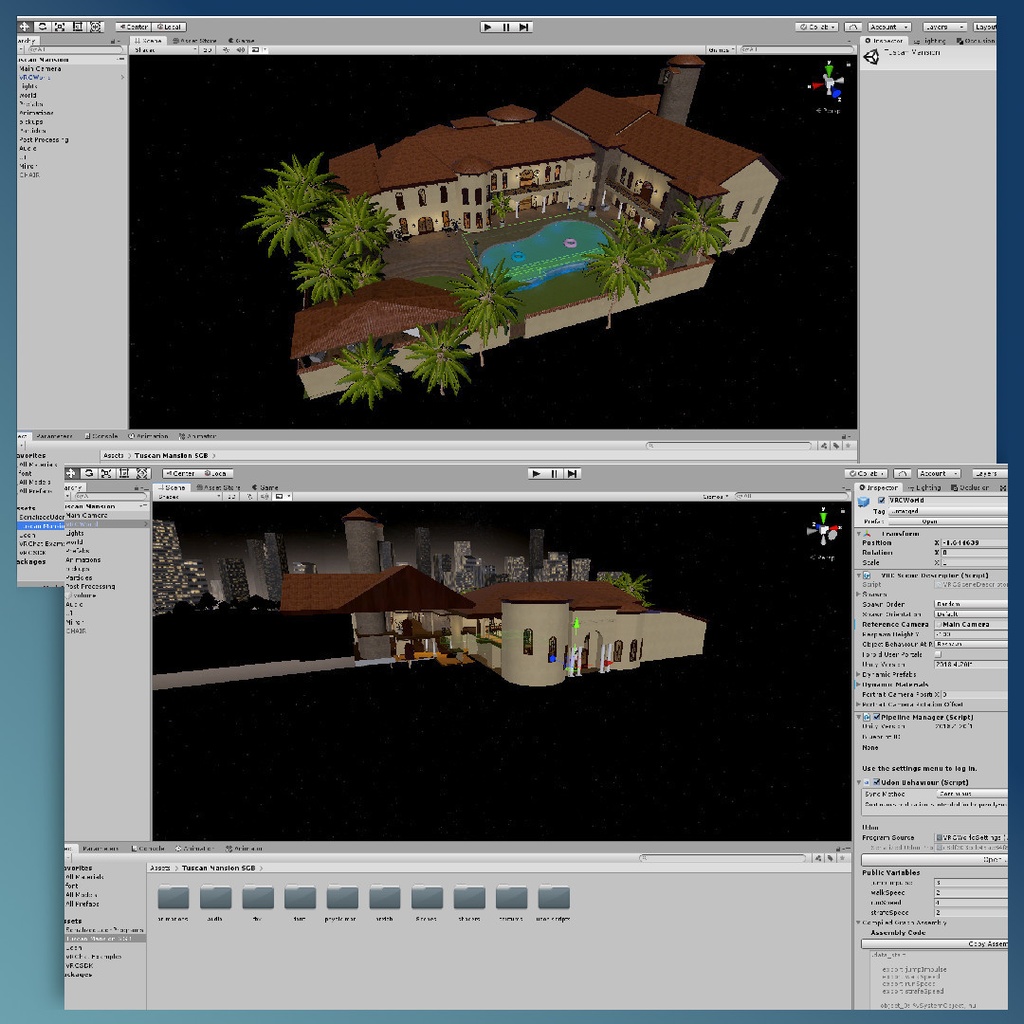 VRChat Mansion Tuscan Home World Udon