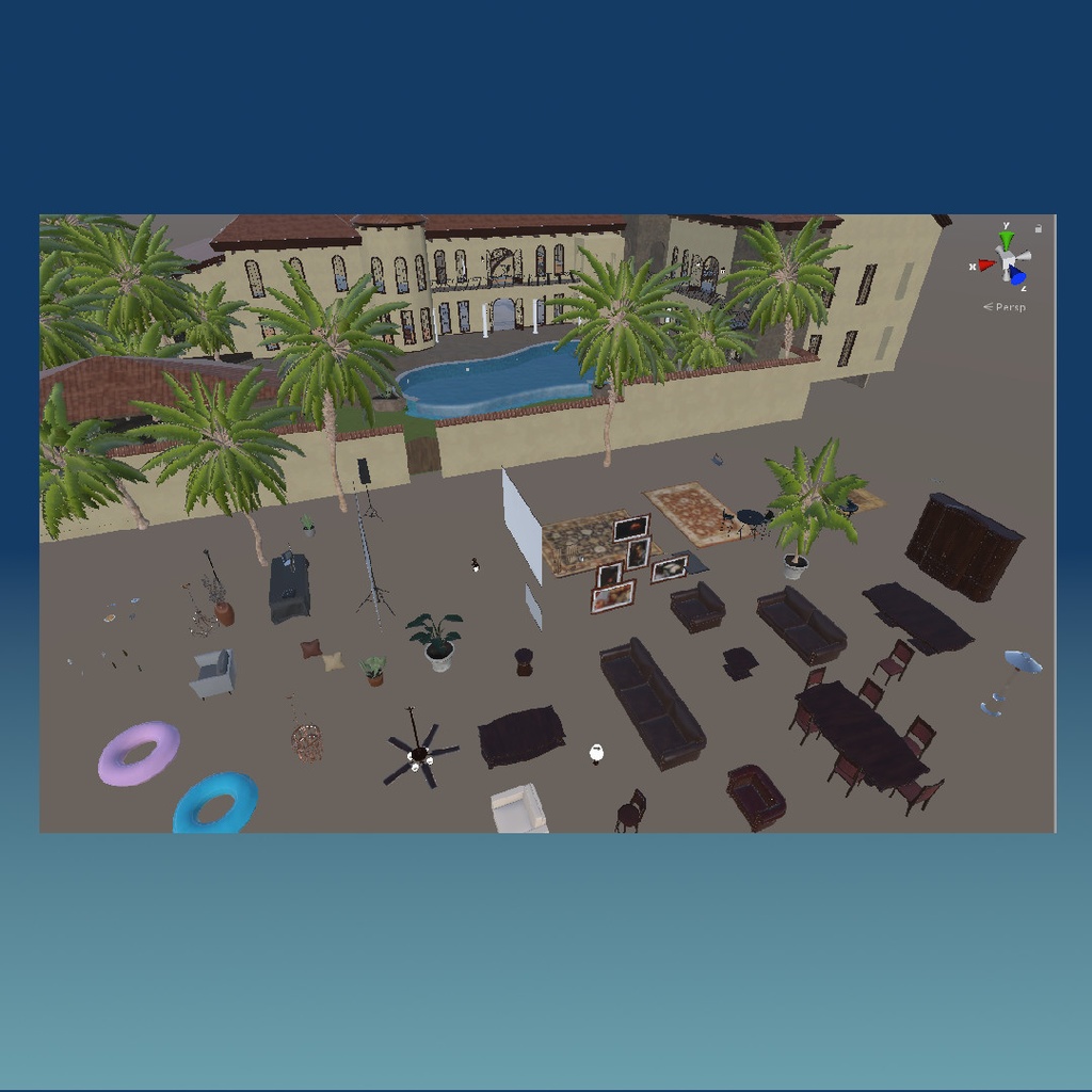 VRChat Mansion Tuscan Home World Udon