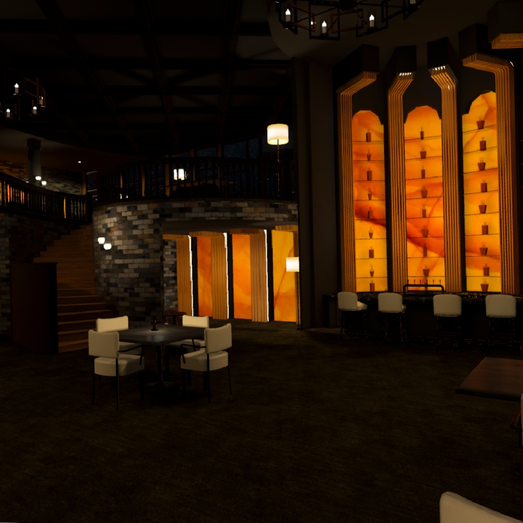 VRChat World The Amber Tower Bar Restaurant
