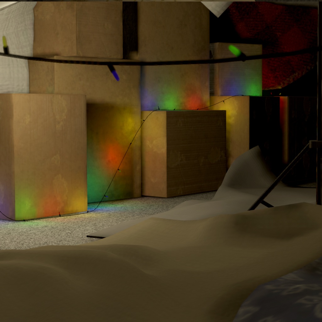 VRChat House World Downpour at Night Thunderstorm