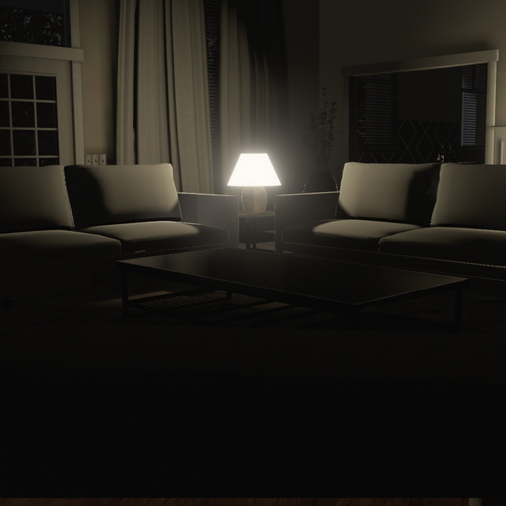 VRChat House World Downpour at Night Thunderstorm