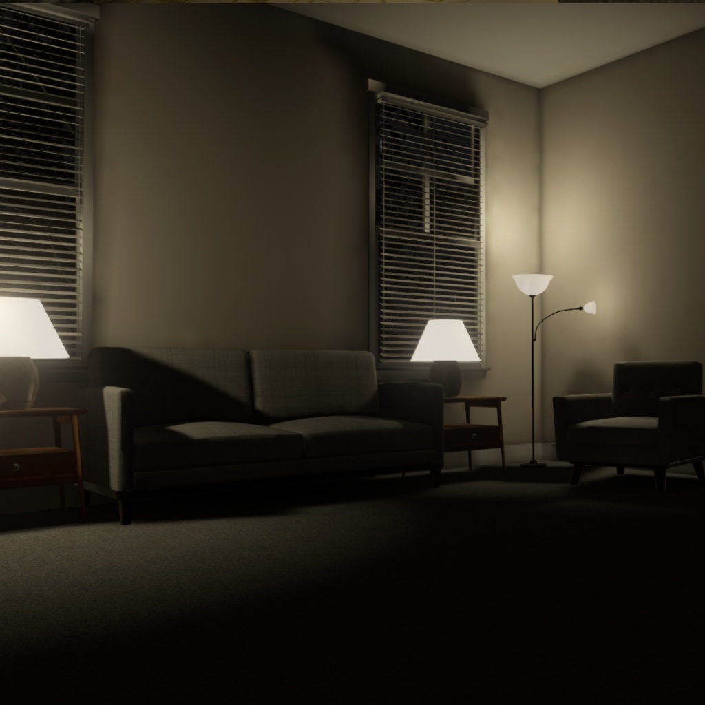 VRChat House World Downpour at Night Thunderstorm