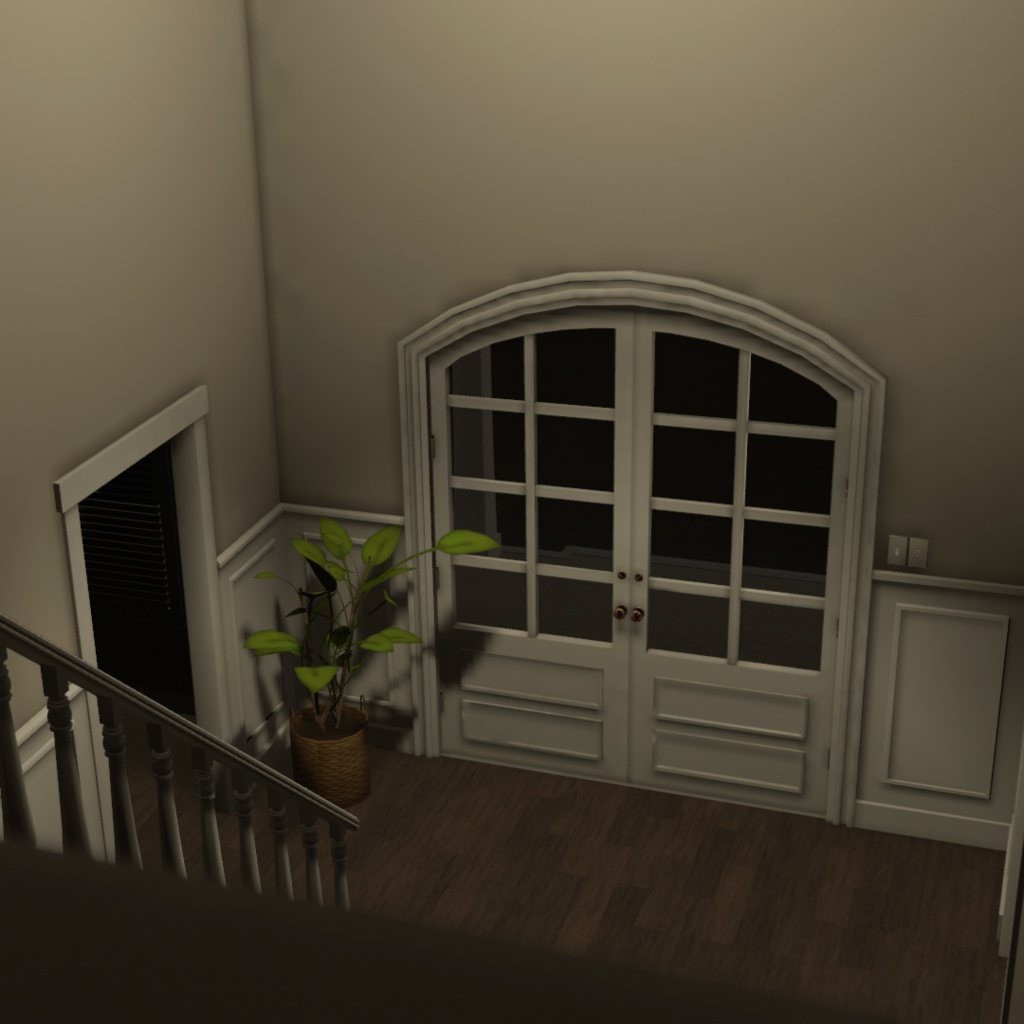 VRChat House World Downpour at Night Thunderstorm