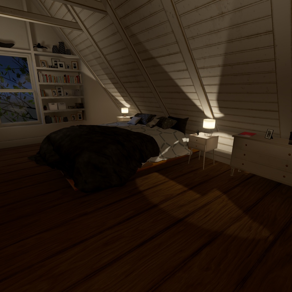 VRChat World Single Attic Room