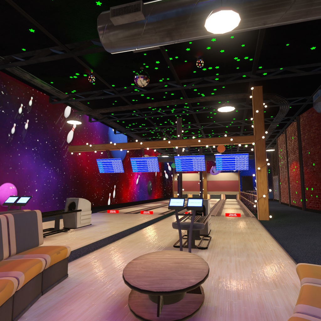 VRChat Bowling Alley Galactic Bowling World