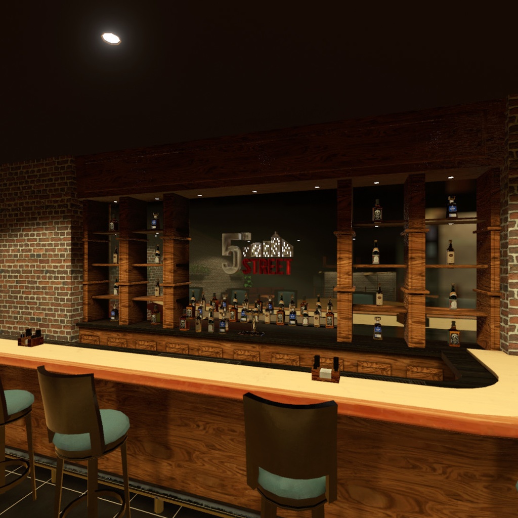 5th Street Bar, Large Multi Story Bar for VRChat