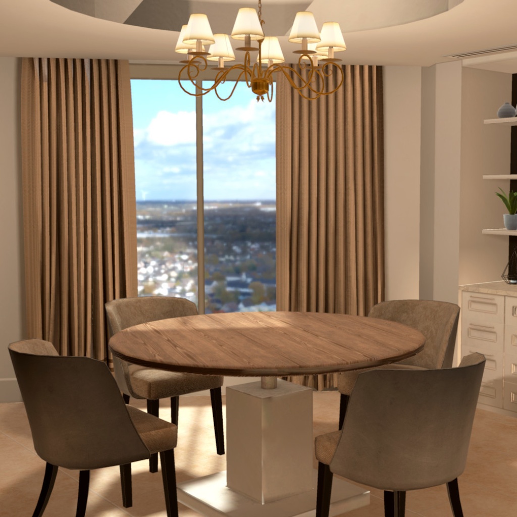 Modern Living Room and Kitchen VRChat