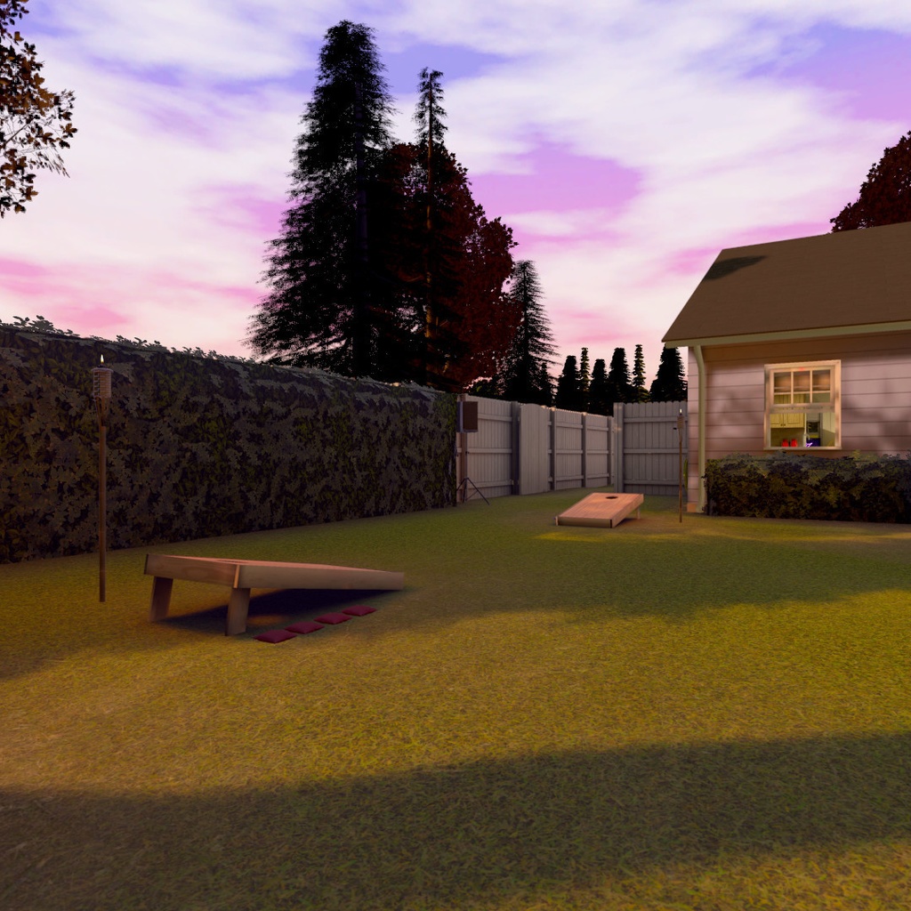 VRChat House and Home Props: Backyard Bash