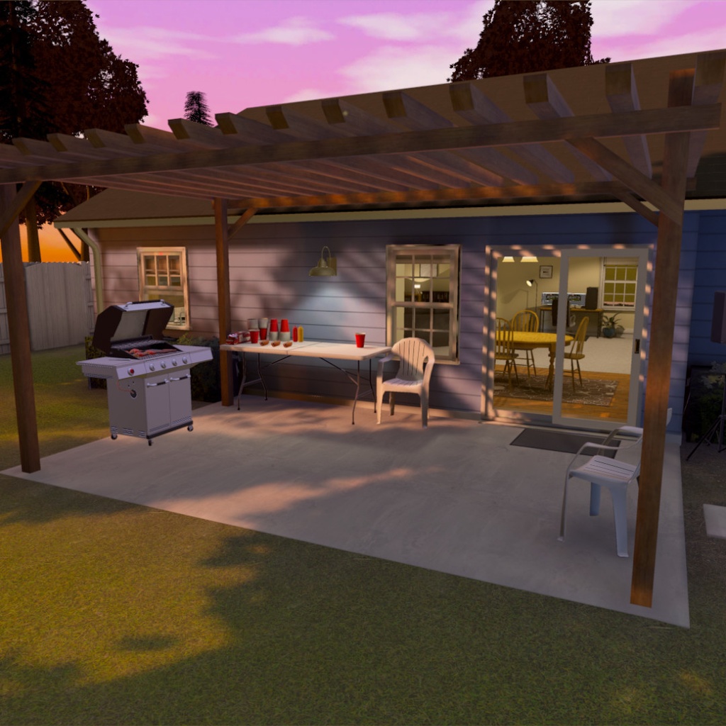 VRChat House and Home Props: Backyard Bash