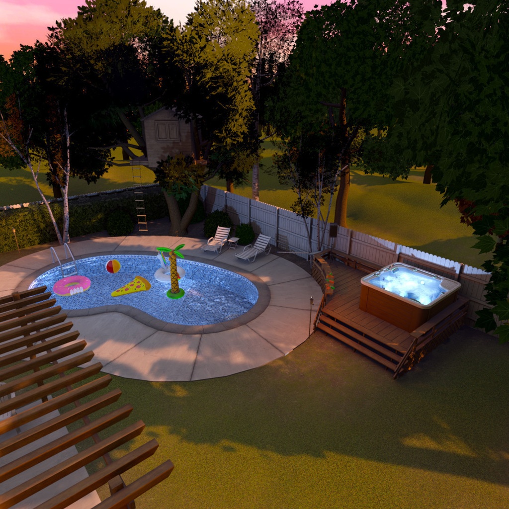 VRChat House and Home Props: Backyard Bash