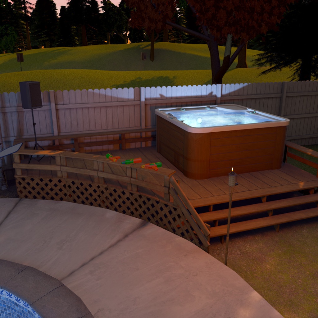 VRChat House and Home Props: Backyard Bash