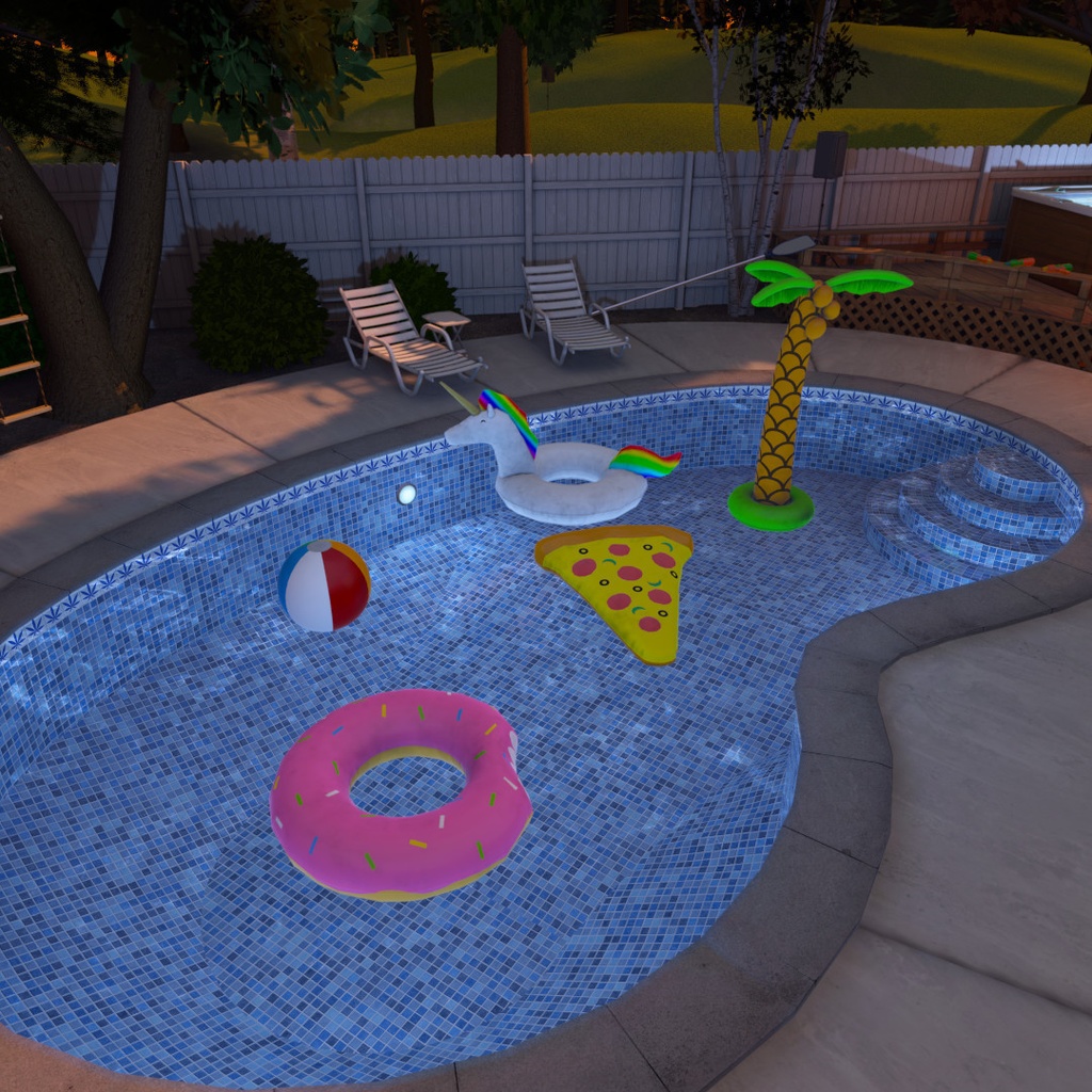 VRChat House and Home Props: Backyard Bash