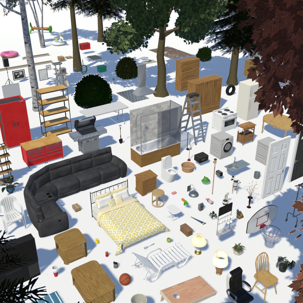 VRChat House and Home Props: Backyard Bash