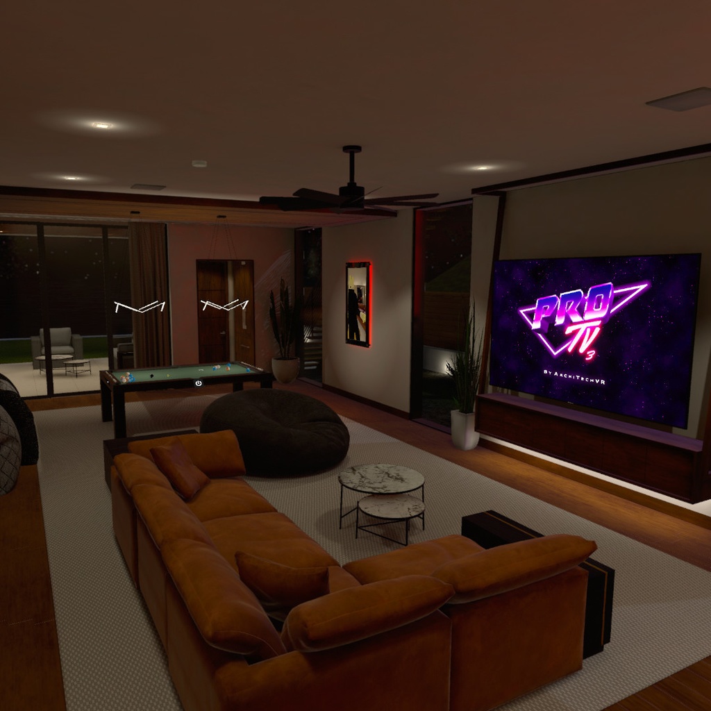 VRChat Mansion Miami Nights Big Modern House