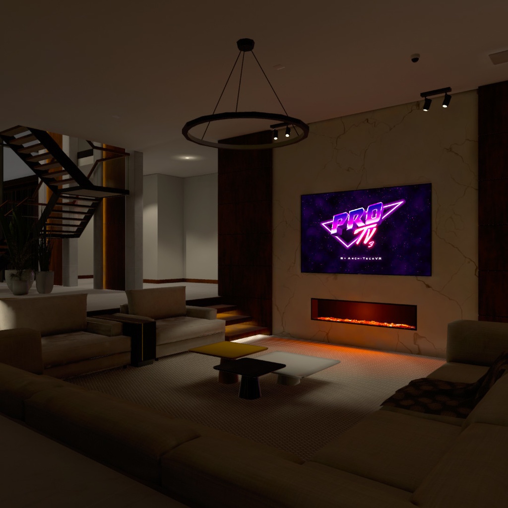 VRChat Mansion Miami Nights Big Modern House