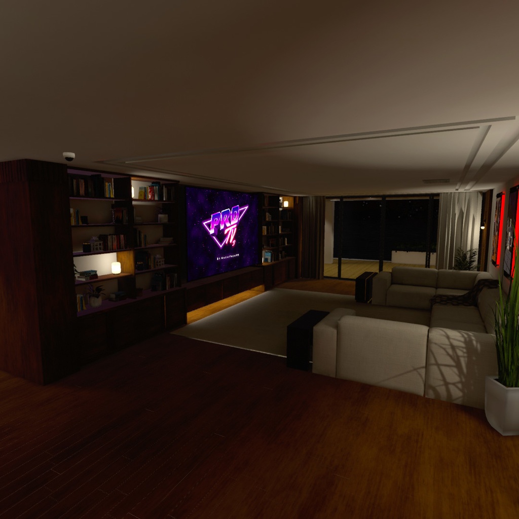 VRChat Mansion Miami Nights Big Modern House