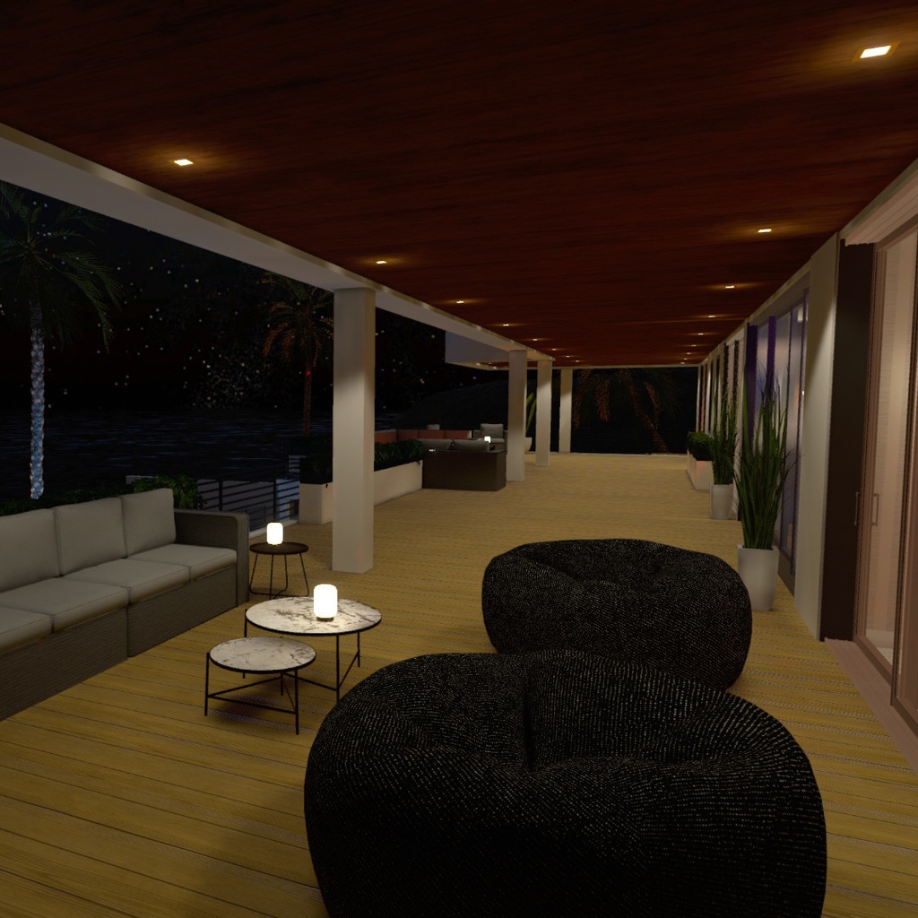 VRChat Mansion Miami Nights Big Modern House