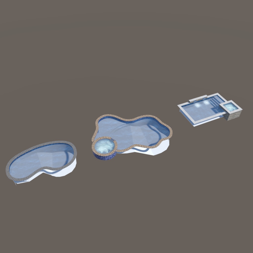 Pool Props Unity VRChat Inflatable Tubes and Patio Furniture