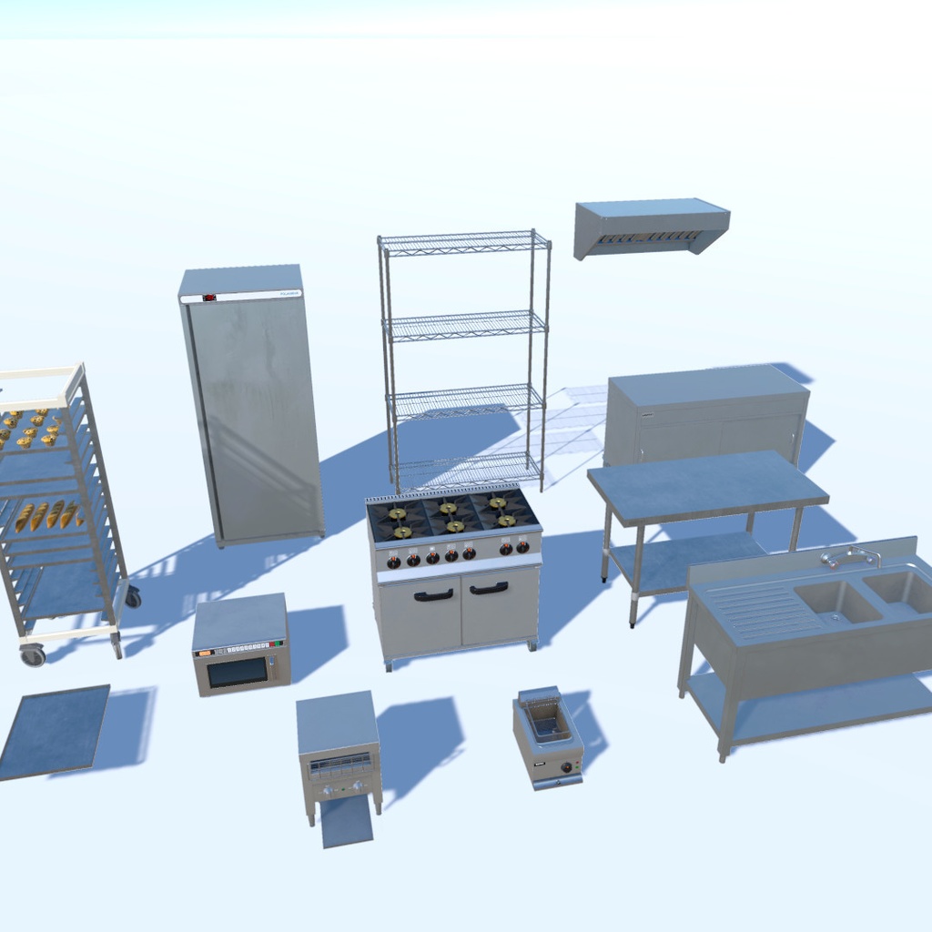 Casual Family Style Restaurant Props and Asset Pack for VRChat