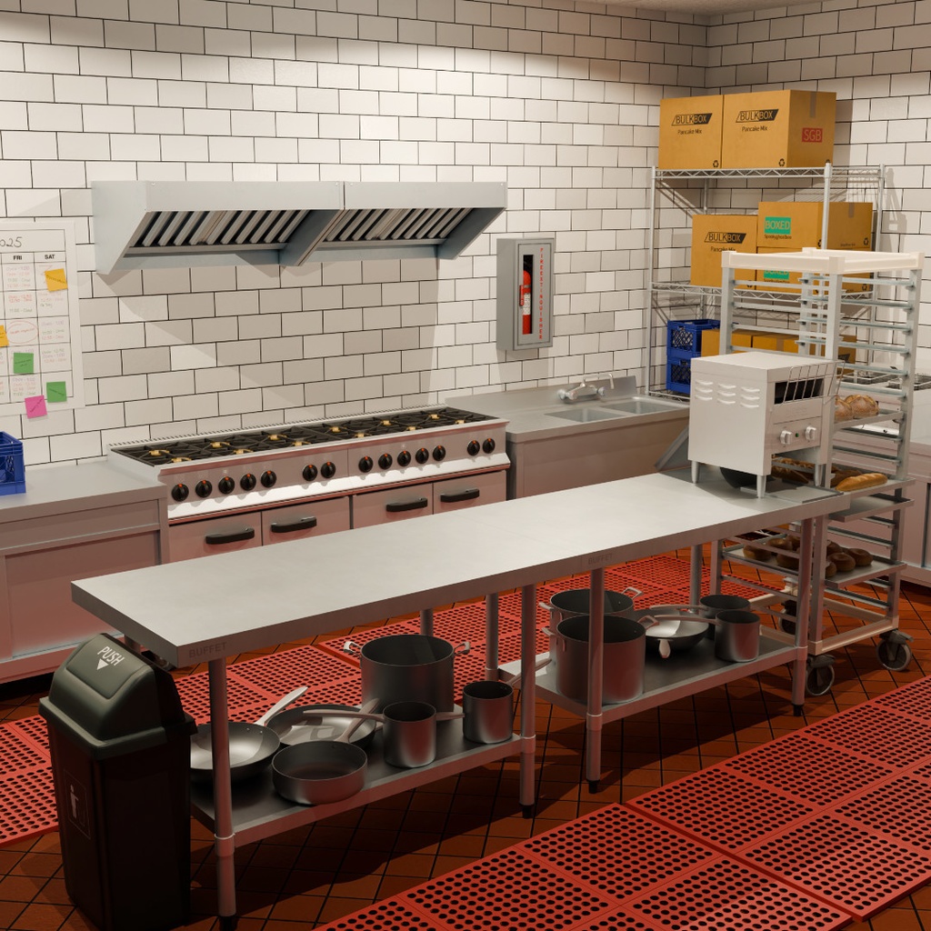 Casual Family Style Restaurant Props and Asset Pack for VRChat
