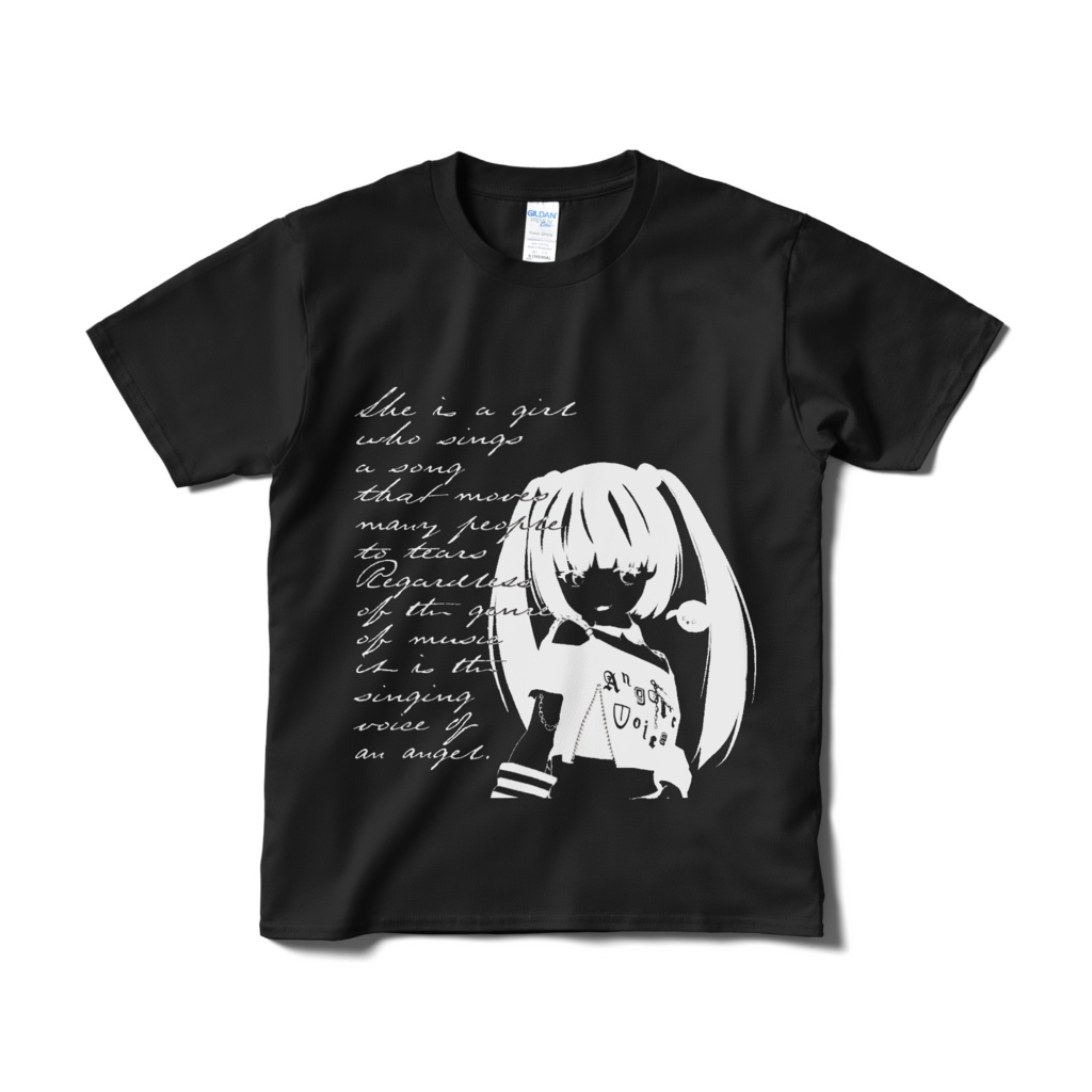 【涙音なつ】ダーク デザインTシャツ Natsu Namine Dark design T-shirt S M L XL ブラック ネイビー black navy