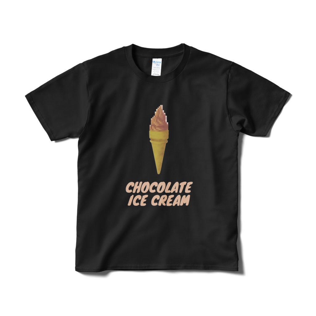 意味深なモザイクのかかったチョコアイスTシャツ