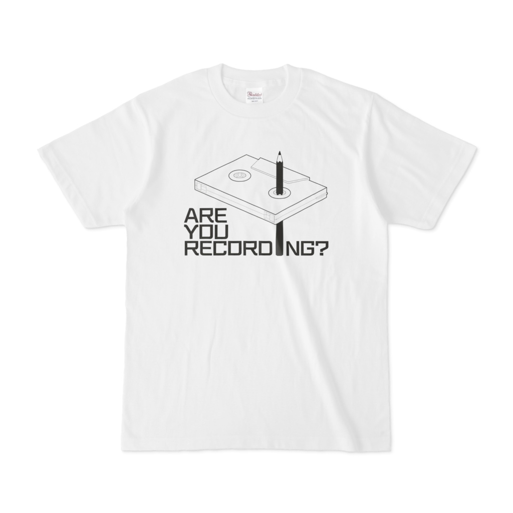 テープ回してますか？Tシャツ