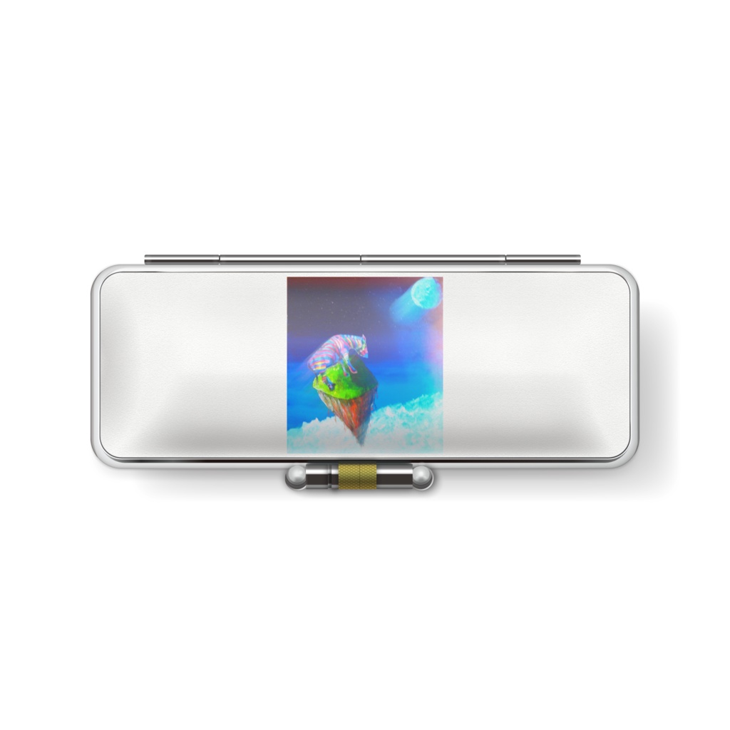 空飛ぶハミルン島とレインボージブラ 印鑑ケース - L