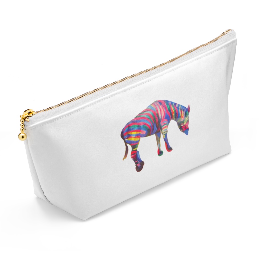 凱旋門にそびえたつレインボージブラ ポーチ 長さ21.5㎝ 高さ10㎝ ホワイト