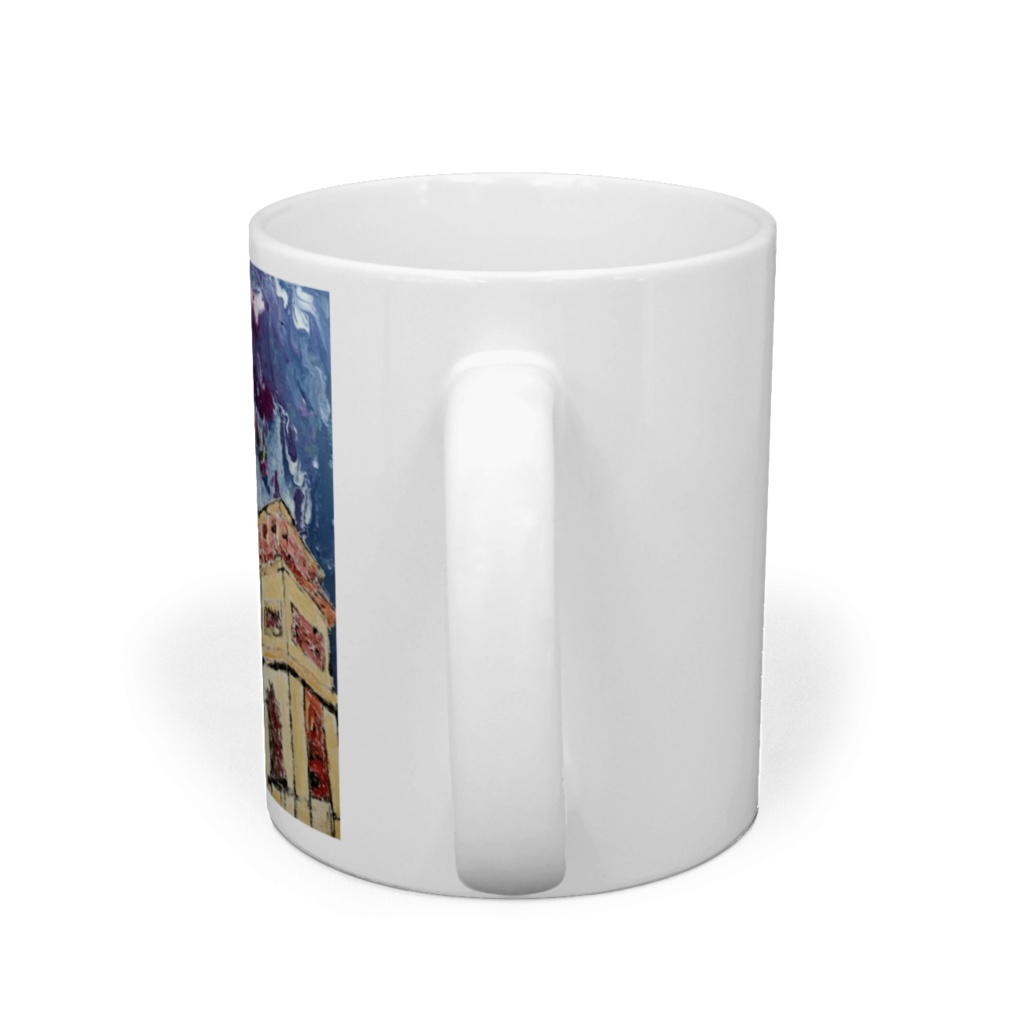 凱旋門にそびえたつレインボージブラ マグカップ 直径8㎝ 高さ9.5㎝