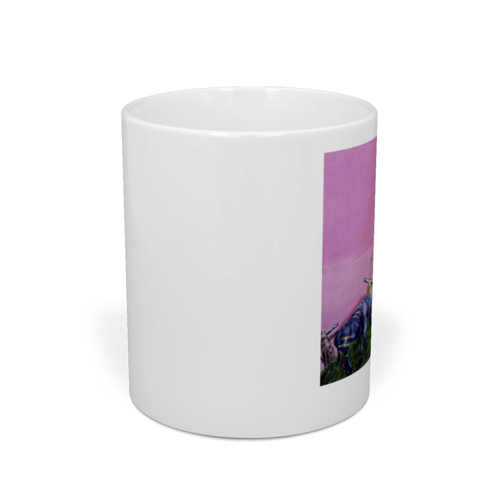 マグカップ - 直径 8 cm / 高さ 9.5 cm オランダの風車とレインボージブラ